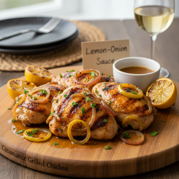 Casamance Grilled Chicken with Lemon-Onion Sauce recipe