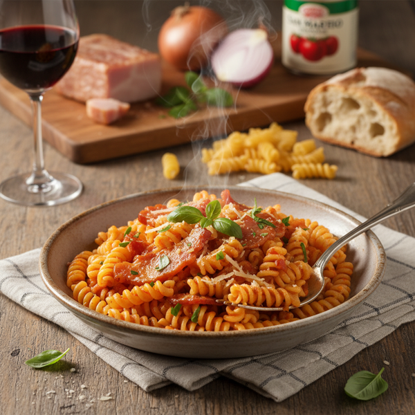 Cavatappi Amatriciana Delight recipe