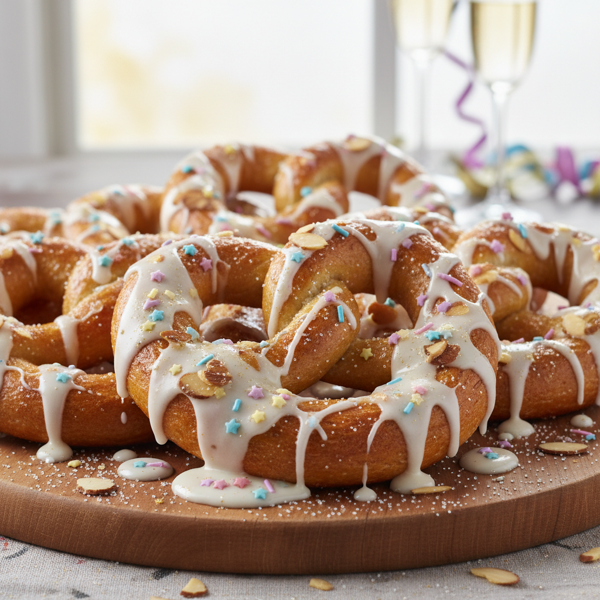 Celebration Pretzels with Almond Icing recipe