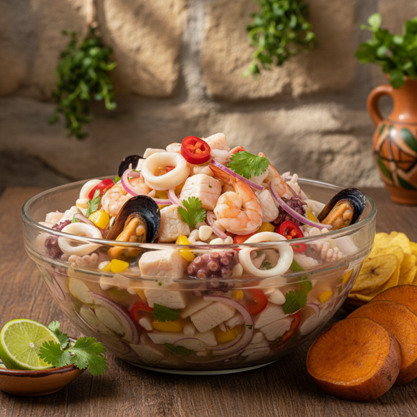 Ceviche Mixto con Sabor Peruano recipe
