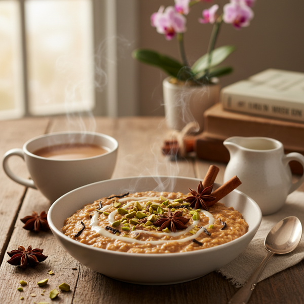 Chai-Infused Creamy Oatmeal recipe