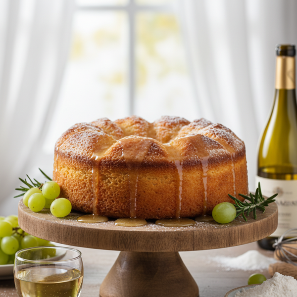 Chardonnay Infused White Wine Cake recipe