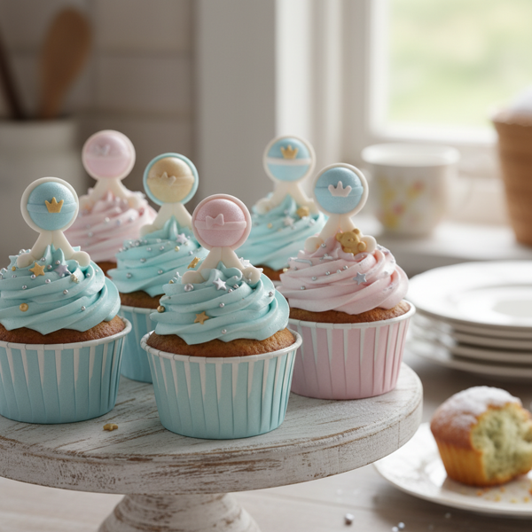 Charming Baby Rattle Cupcakes recipe