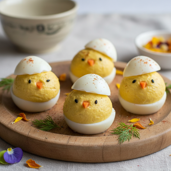 Charming Deviled Egg Chicks recipe