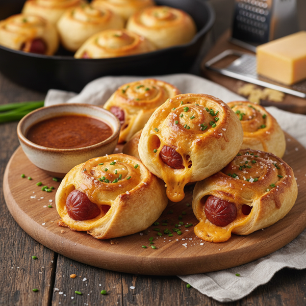 Cheddar-Infused Pigs in a Blanket recipe