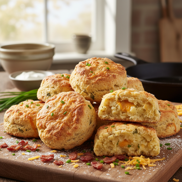 Cheddar Bacon Chive Mashed Potato Scones recipe