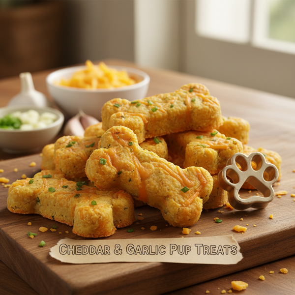 Cheddar & Garlic Pup Treats recipe
