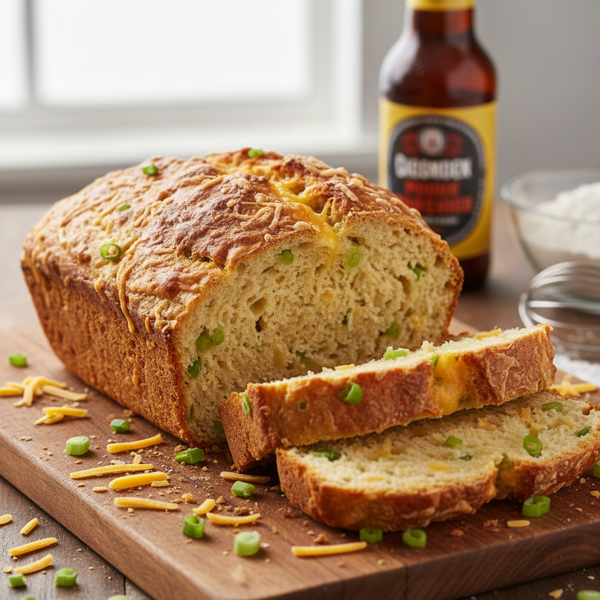 Cheddar & Green Onion Beer Bread recipe