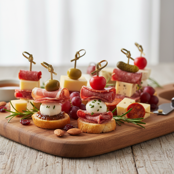 Cheese & Charcuterie Skewers recipe