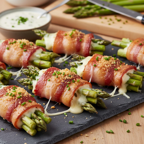 Cheesy Asparagus Bacon Rolls recipe