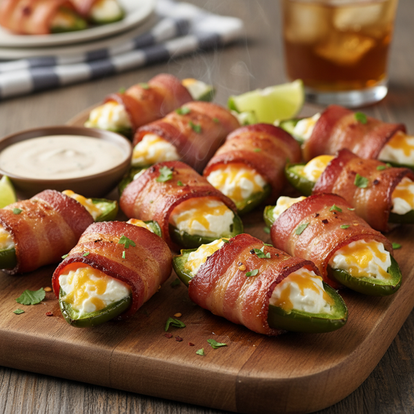 Cheesy Bacon-Wrapped Jalapeño Poppers recipe