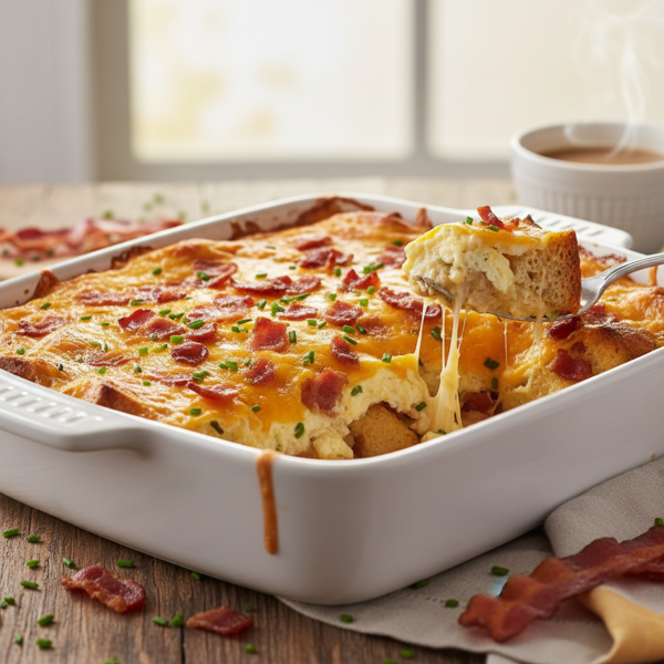 Cheesy Bacon Breakfast Casserole recipe
