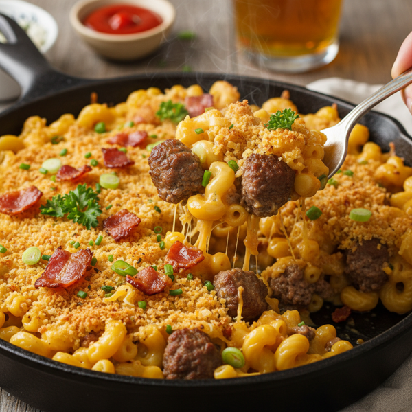 Cheesy Bacon Burger Mac recipe
