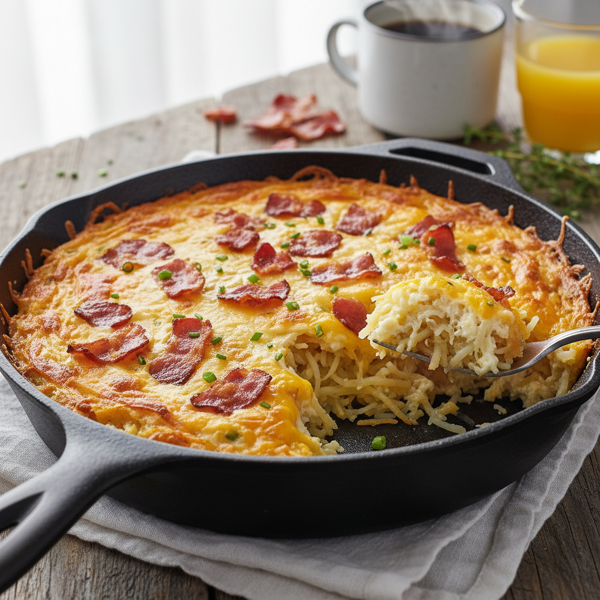 Cheesy Bacon Hash Brown Breakfast Bake recipe
