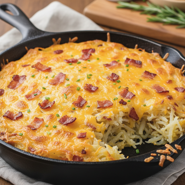Cheesy Bacon Hash Brown Casserole recipe