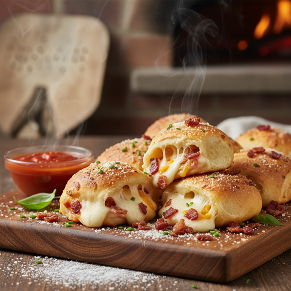 Cheesy Bacon Pizza Bites recipe