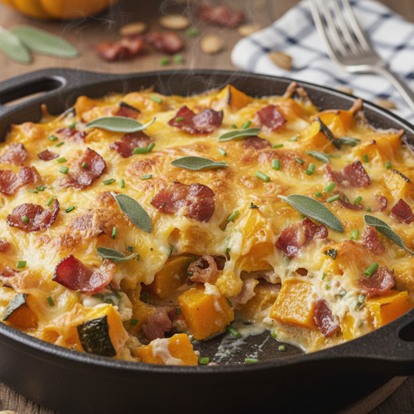 Cheesy Bacon Squash Bake recipe