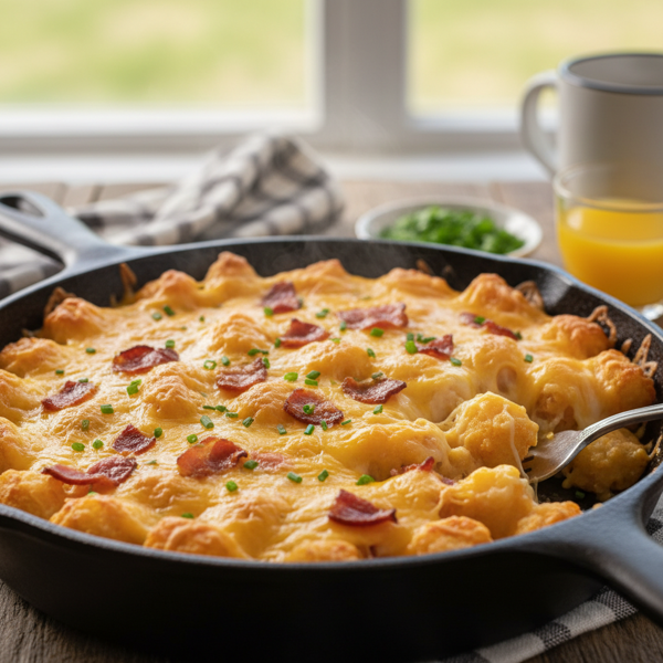 Cheesy Bacon & Tater Tot Breakfast Bake recipe