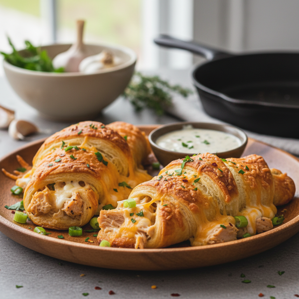 Cheesy Baked Chicken Crescent Wraps for Two recipe