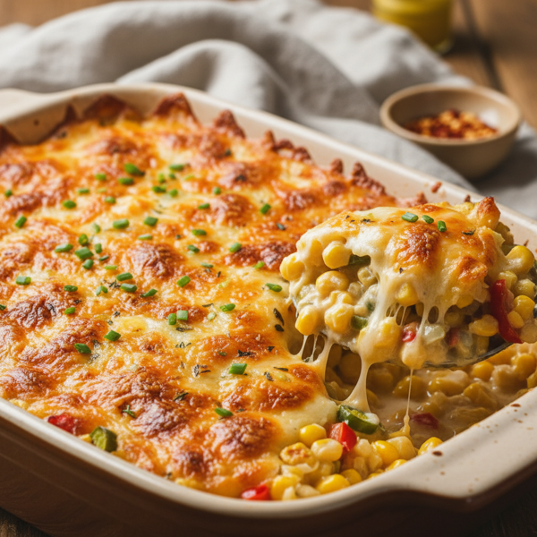 Cheesy Baked Corn Delight recipe