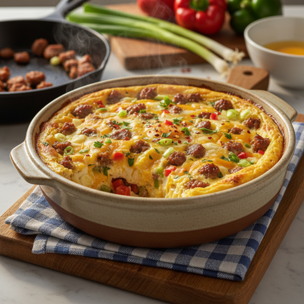 Cheesy Baked Egg Casserole recipe