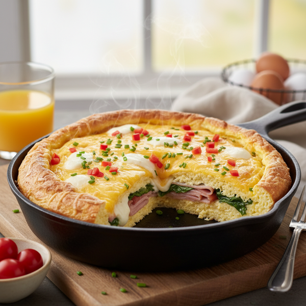 Cheesy Baked Omelet Delight recipe
