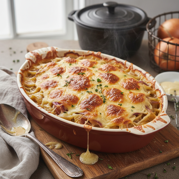 Cheesy Baked Onion Gratin recipe