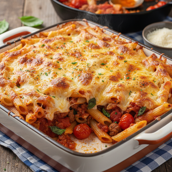 Cheesy Baked Pasta Delight recipe