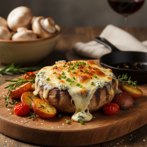 Cheesy Baked Portabella Delight recipe