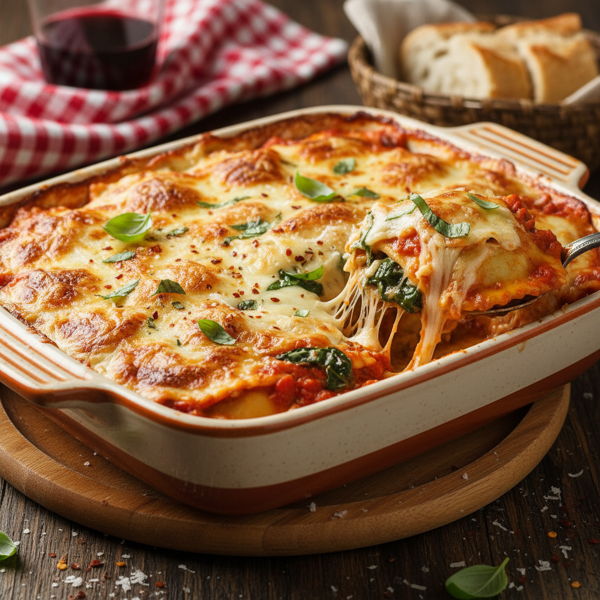 Cheesy Baked Ravioli Delight recipe