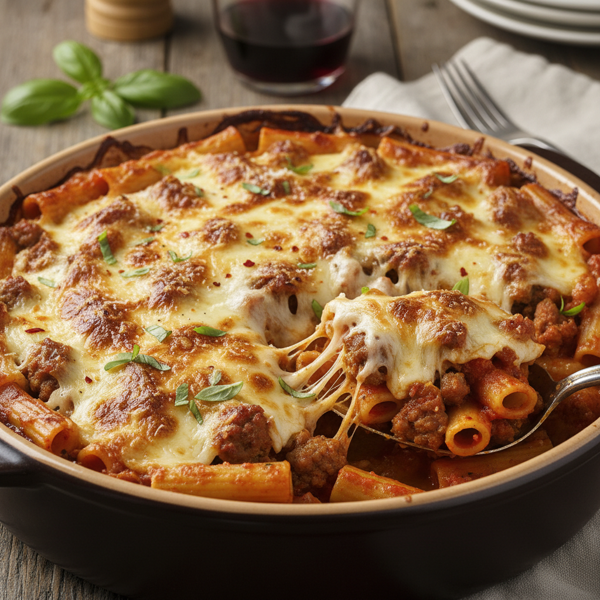 Cheesy Baked Rigatoni with Italian Sausage recipe