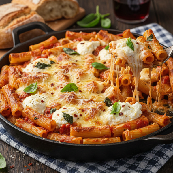Cheesy Baked Rigatoni with Ricotta recipe