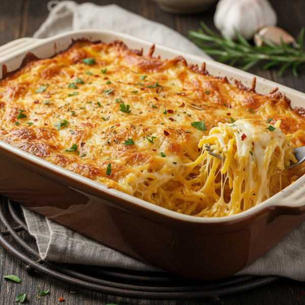 Cheesy Baked Spaghetti Squash Casserole recipe