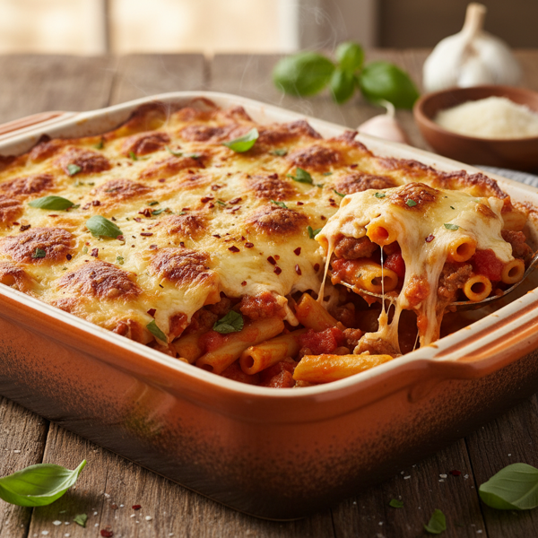 Cheesy Baked Ziti Casserole recipe
