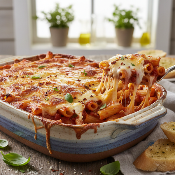 Cheesy Baked Ziti Delight recipe