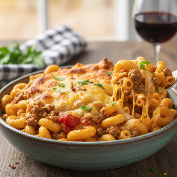 Cheesy Beef Pasta Delight recipe