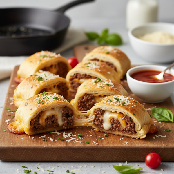 Cheesy Beef Roll-Ups recipe