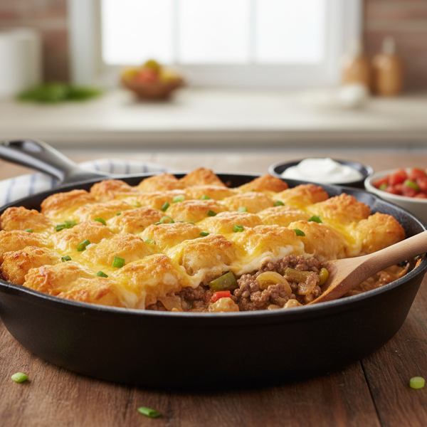 Cheesy Beef & Tater Tot Bake recipe