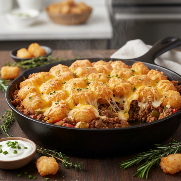Cheesy Beef and Tater Bake recipe