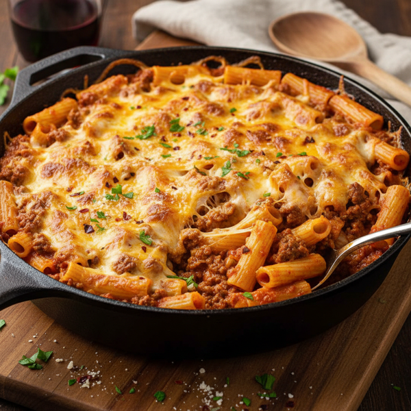 Cheesy Beefy Pasta Skillet recipe