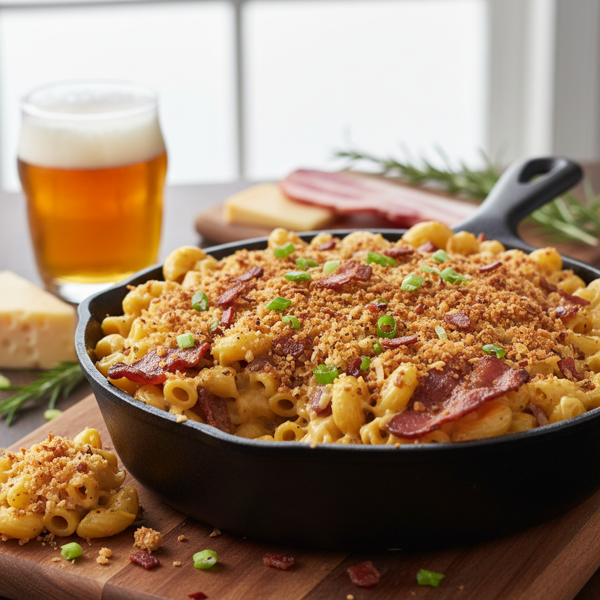 Cheesy Beer-Bacon Macaroni Delight recipe