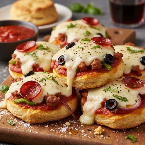 Cheesy Biscuit Pizzas recipe