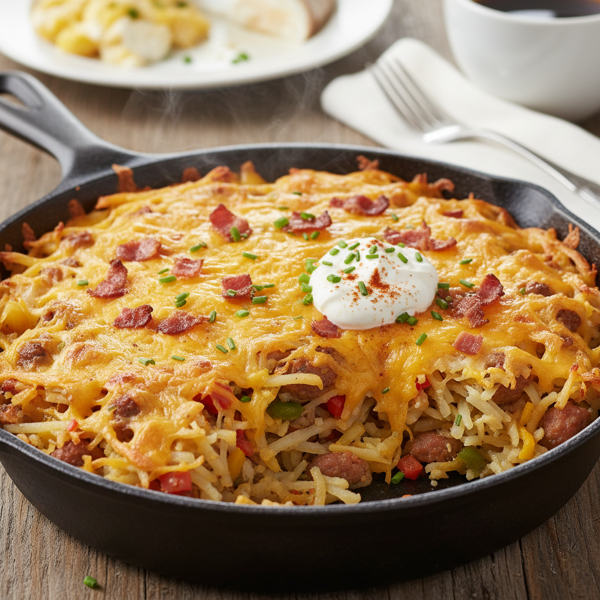 Cheesy Breakfast Hash Brown Bake recipe