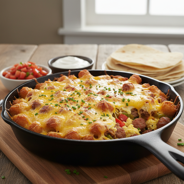 Cheesy Breakfast Tater Tot Bake recipe