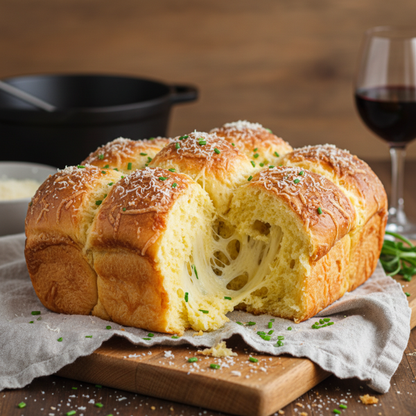 Cheesy Brioche Loaves recipe