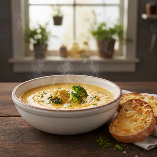 Cheesy Broccoli Delight Soup recipe