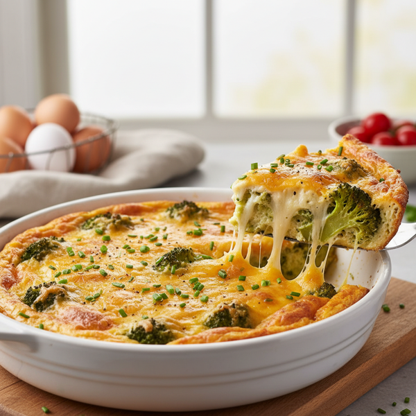 Cheesy Broccoli Frittata Bake recipe
