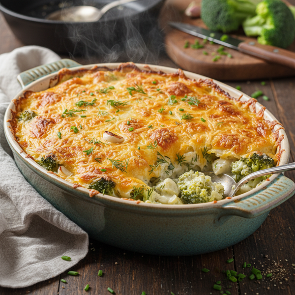 Cheesy Broccoli Herb Casserole recipe