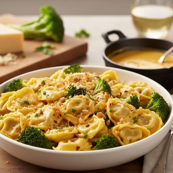 Cheesy Broccoli Tortellini Delight recipe