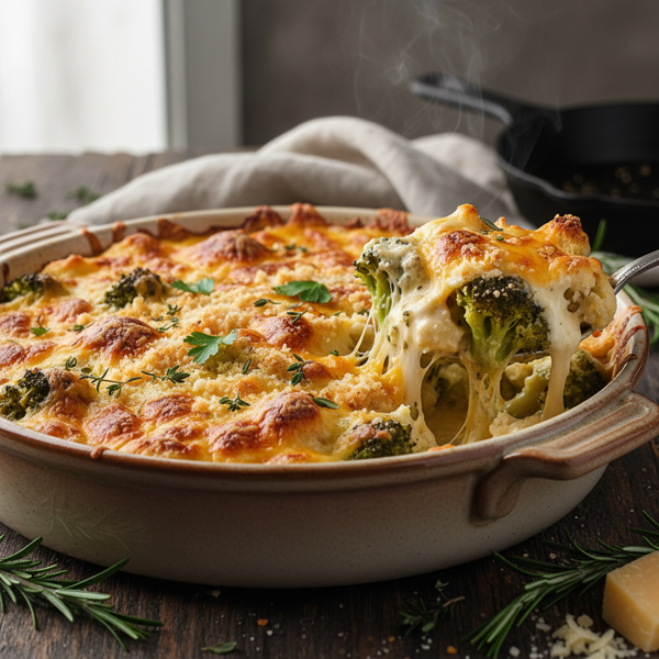 Cheesy Broccoli and Cauliflower Bake recipe
